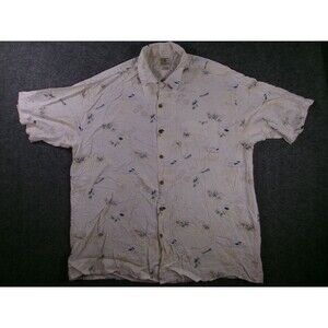 Morro Bay Shirt Men Extra Large Tropical Hawaiian Causal Resort Beach Summer